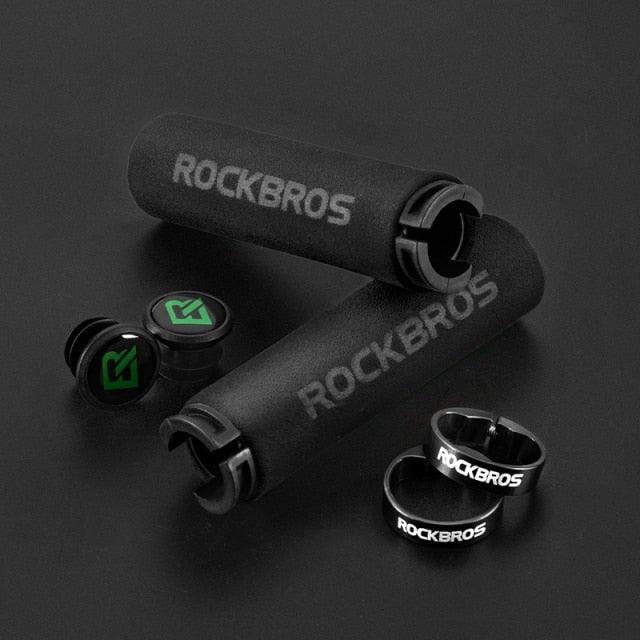 Bicycle Grips Rubber Handle Anti-Skid Cycling Handlebar Cuffs Lock Aluminum Alloy Bike Lock-On Mountain Bike Grips Bicycle Handlebar Locking Grips Non-Slip Handle Grips