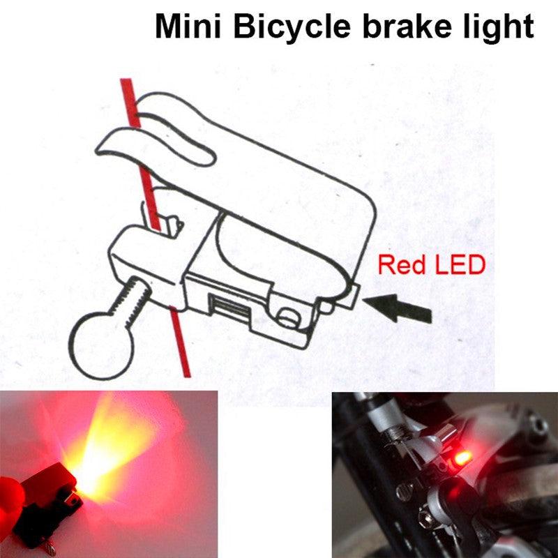 Bicycle Brake Light Outdoor Biking Hiking Travel Signal Led Bicycle Lights Waterproof Bike Brake Safe Indicator Light Led V Shaped Durable Bicycle Brake Light Accessories Suitable For Cycling Lighting