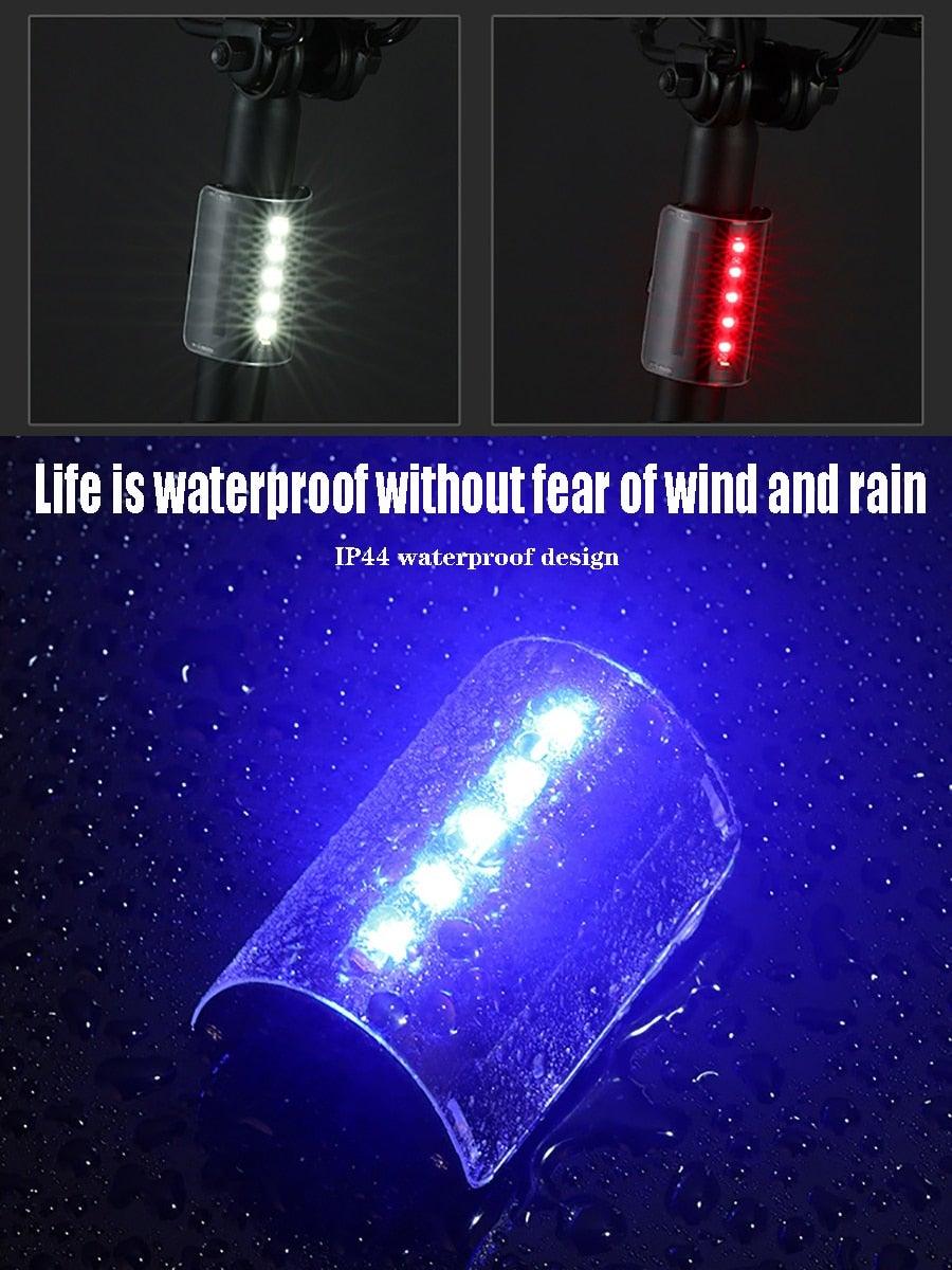 Rear Lamp Smart Bike Wireless Remote Turn Signal Lights Bicycle LED Taillight Personal Bicycle LED Rechargeable USB Bicycle Tail Light Wireless Remote Control Back Bike Light For Night Riding Safety Warning Cycling Lights