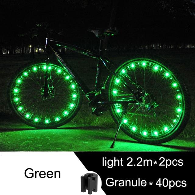 Waterproof LED Bike Wheel Light  Bicycle Spoke Light Bicycle Tire Light Strips Cycling Safety Warning Lamp Bike Wheel Lights  Safety Warning Tire Strip Light For Night Riding Glow Light Fun Safety Light Bike Accessories For Kids