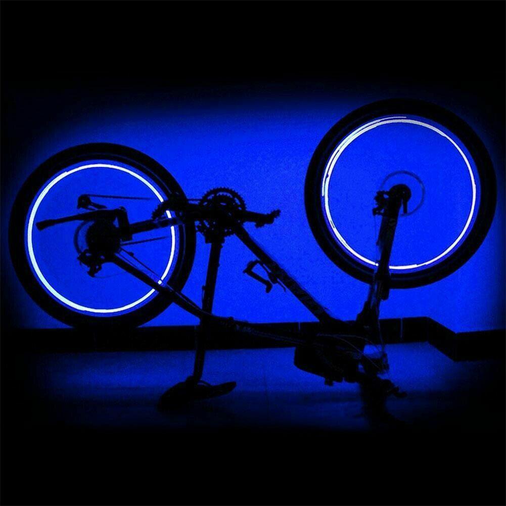 20 LED Bike Cycling Rim Lights Wheel Spoke Light String Strip Lamps Waterproof Bicycle Light Decoration Accessories Waterproof LED Bike Spoke Lights For Adult Bike Beautiful Night Bike Decoration