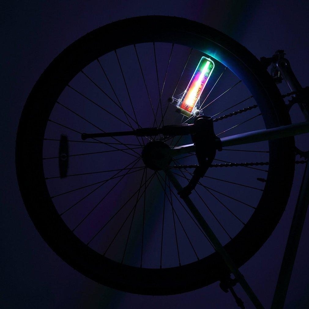 Bicycle Motorcycle Tire Wheel Lights LED Flash Spoke Light Lamp Outdoor Cycling Lights For 24 Inches Wheel LED Outdoor Bicycle Tire Safety Light Bike Spoke Decorations Glow Light In Dark Bike Accessories