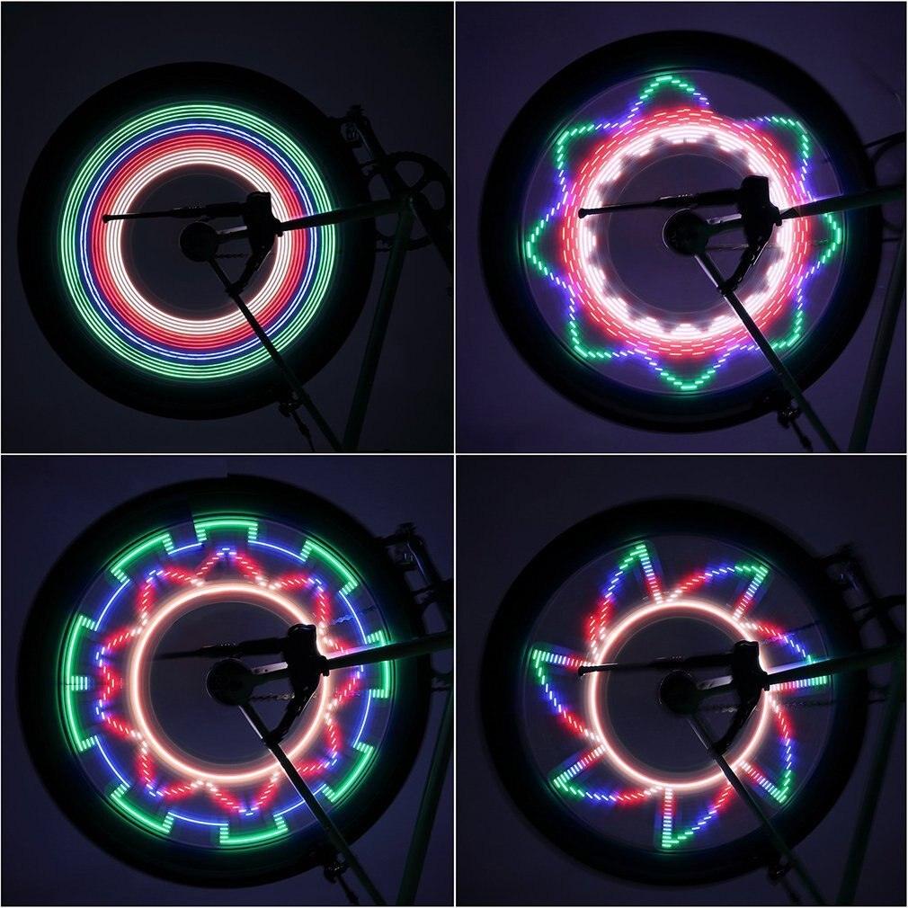 Bicycle Motorcycle Tire Wheel Lights LED Flash Spoke Light Lamp Outdoor Cycling Lights For 24 Inches Wheel LED Outdoor Bicycle Tire Safety Light Bike Spoke Decorations Glow Light In Dark Bike Accessories