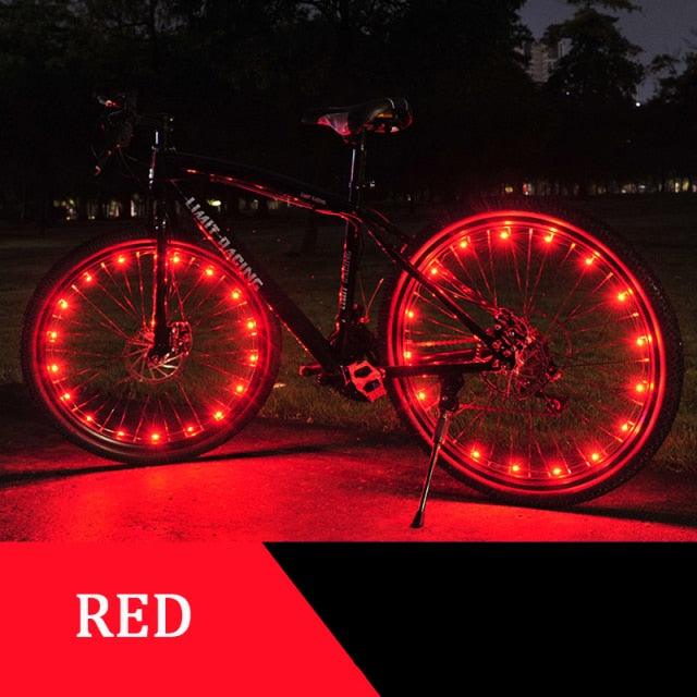 Fashion Durable Bicycle Spoke Light Bike Tire Wind Wheel Lights Flash Spoke Ribbon Light Lamp Outdoor Night Cycling Lights Bike Wheel Spoke Light Waterproof Bright Bicycle Light Strip