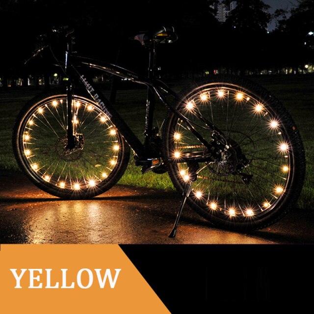 Fashion Durable Bicycle Spoke Light Bike Tire Wind Wheel Lights Flash Spoke Ribbon Light Lamp Outdoor Night Cycling Lights Bike Wheel Spoke Light Waterproof Bright Bicycle Light Strip