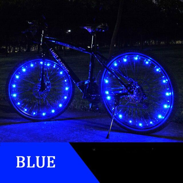 Fashion Durable Bicycle Spoke Light Bike Tire Wind Wheel Lights Flash Spoke Ribbon Light Lamp Outdoor Night Cycling Lights Bike Wheel Spoke Light Waterproof Bright Bicycle Light Strip