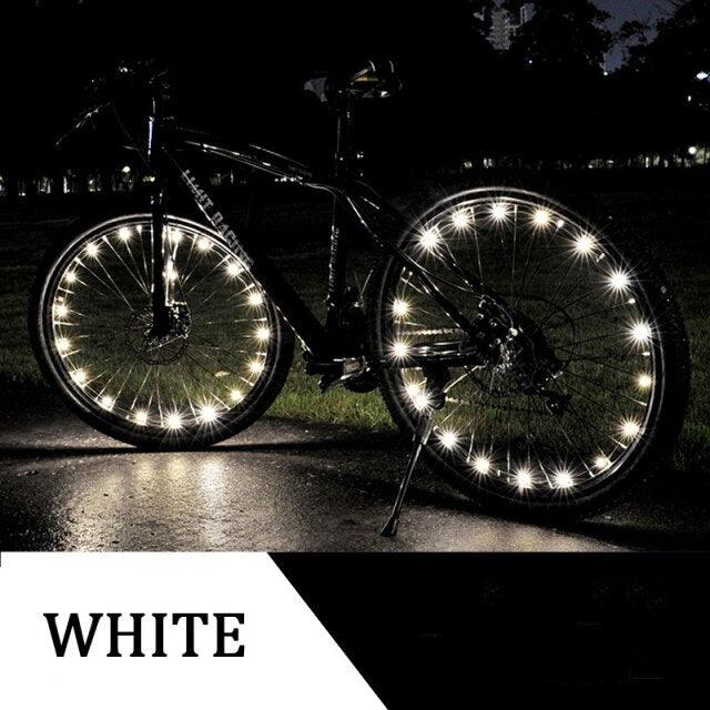 Fashion Durable Bicycle Spoke Light Bike Tire Wind Wheel Lights Flash Spoke Ribbon Light Lamp Outdoor Night Cycling Lights Bike Wheel Spoke Light Waterproof Bright Bicycle Light Strip