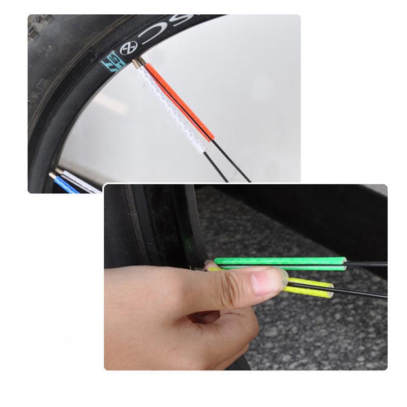 12Pcs Bicycle Light Rim Radio Clip Light Safety Warning Light Strip Safety Cycling Reflective Reflector Bike Accessories Mount Clip Tube Warning Strip Waterproof Bicycle Spoke Reflectors