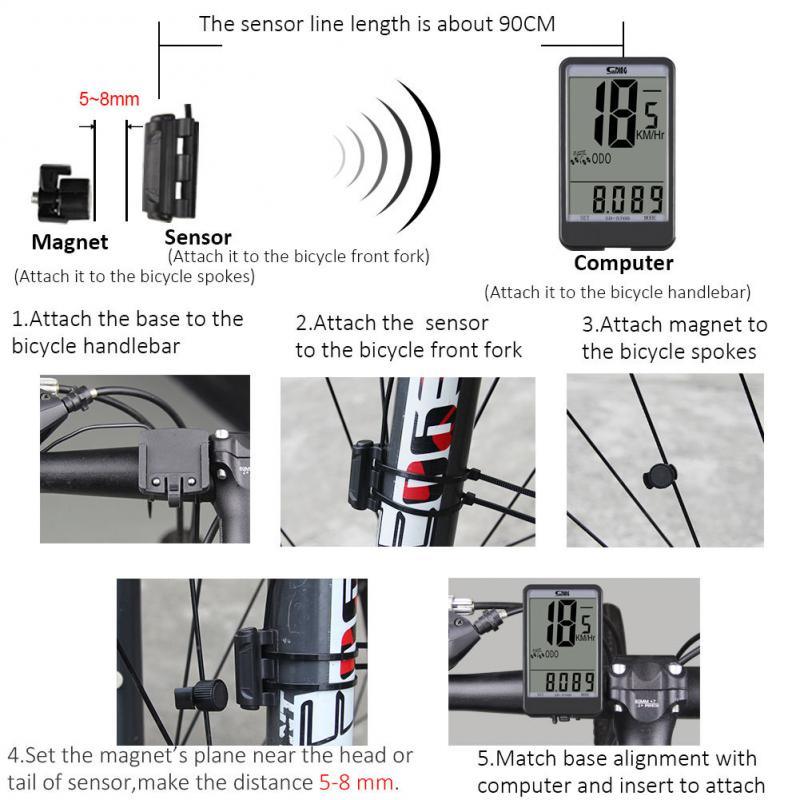 Wired Bicycle Computer Waterproof Backlight Bike Cycling Odometer Stopwatch Speedometer Watch LED Digital Bicycle Speedometer Odometer Wireless Bicycle Computer With Backlight Waterproof LCD Display And Multi-Functional