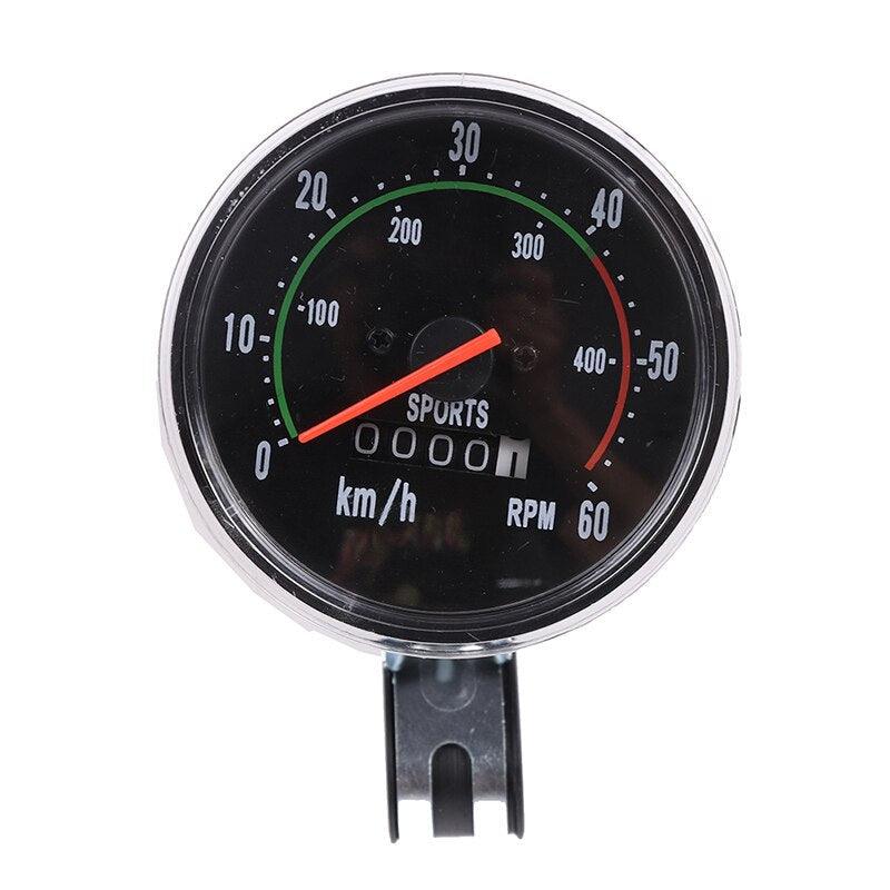 Retro Mountain Road Bike Computer Vintage Bike Speedometer Analog Classical Mechanical Odometer Durable Quality Aluminum Alloy Accurate Mechanical Odometer Speedometer For Bicycle