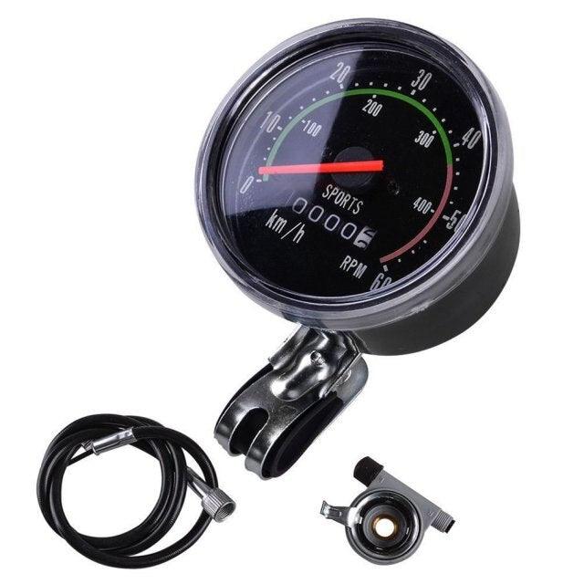 Retro Mountain Road Bike Computer Vintage Bike Speedometer Analog Classical Mechanical Odometer Durable Quality Aluminum Alloy Accurate Mechanical Odometer Speedometer For Bicycle