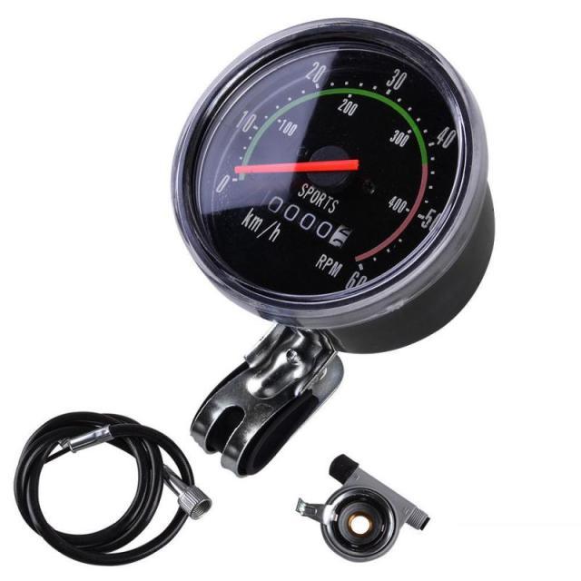 Classic Mountain Road Bike Computer Vintage Bicycle Bike Speedometer Analog Classical Mechanical Odometer Mechanical Bicycle Speedometer Aluminum Alloy Bike Computer Cyclocomputer