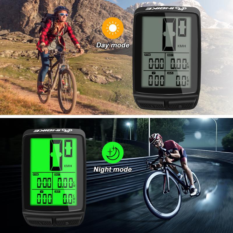 Waterproof Bicycle Computer Wireless Mountain Bike Cycling Potentiometer Stopwatch Speedometer Wireless Waterproof Bike Computer With LCD Large Backlight Display Multifunction Bicycle Speedometer 14 Functions Speedometer