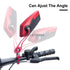 Bike Mirrors HD Blast Resistant Glass Lens Handlebar Mountain Bike Mirrors Adjustable Rotatable Bicycle Rearview Mirrors New Scratch Resistant Convex Lens Universal Adjustable Rotatable Handlebar Glass Lens For Road Mountain