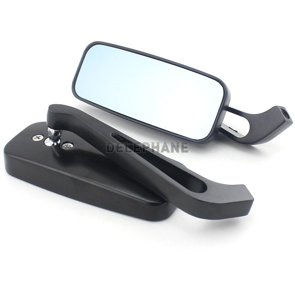 Universal Handlebar Mirrors Aluminum Bicycle Rearview Mirrors Anti-Glare Reflector Mountain Bike Bicycle Motorcycle Mirror Glass Lens Bar End Mountain Bicycle Mirror Adjustable Bike Glass Mirror Rotatable Safe Rearview