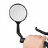 Black Adjustable Bike Silicone Handle Rearview Mirror Universal Bicycle Rearview Handlebar Mirrors Cycling Bike Rear View Mirror With Wide Angle Acrylic Convex Safety Bicycle Mirror For Mountain Road Bikes Bicycle