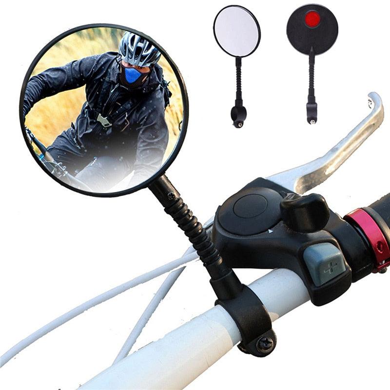 Mini Bike Mirrors Adjustable Rotate Flexible Cycling Rearview Handlebar Mini Safety Bicycle Rear View Mirror Bicycle Handlebar End Rear View Mirror Safe Rearview Mirrors For Mountain Road Bikes With Rotatable Head Colorful Design Mirrors