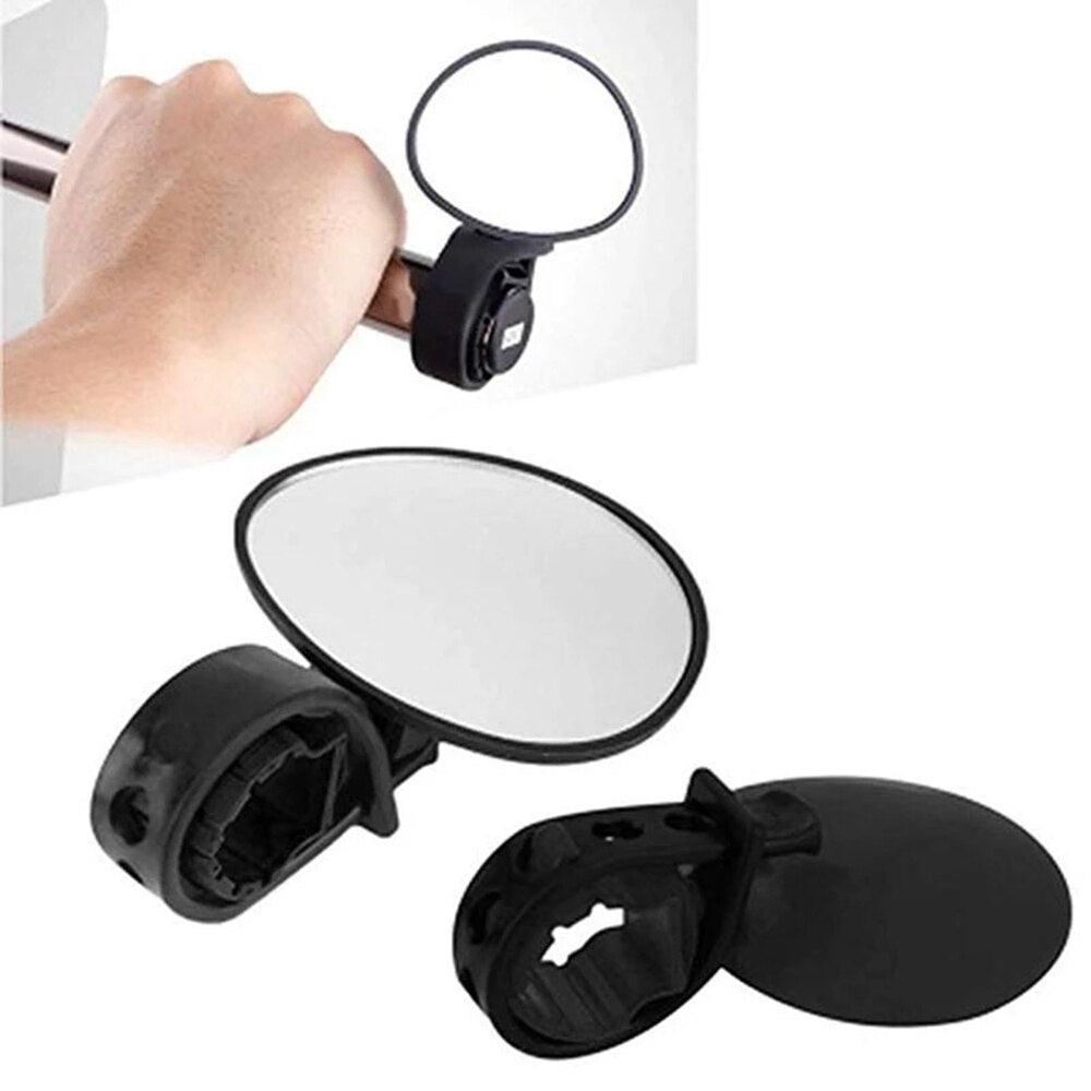 New Universal Bicycle Mirror Handlebar Rearview Mirror Rotate Wide-Angle Road Bike Cycling Accessories Rotatable Rear View Mirrors Handlebar Mounted Glass Mirror Universal Rearview Mirror For Mountain Bike And Road Bike