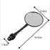 New Universal Rotate Bike Rearview Mirror Unique Bicycle Handlebar Mounted Convex Rear View Mirror Adjustable Full Rotatable Rearview Bicycle Mirrors Wide Angle Acrylic Convex Cycling Safety Mirror For Road Bike