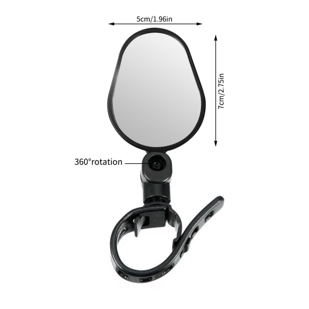 Handlebar Bike Mirror Bicycle Rear view Lens Wide-Angle Safety Mirror Mountain Road Bicycle Wide-Angle Reflector  Rotatable Handlebar Mirror Wide Angle Bicycle Mirror Cycling Rear View Mirror Shockproof Acrylic Convex Mirror Safe Rearview Mirror