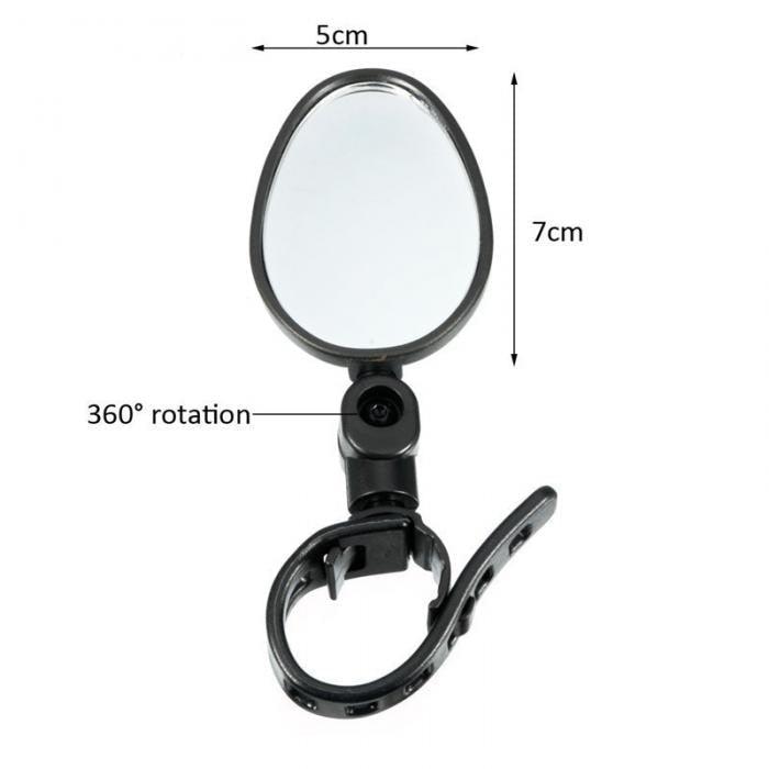 1 Pair Universal Mini Rotary Rearview Handlebar Glass Mirror For Mountain Road Bike Bicycle Adjustable Wide Angle Bicycle Rear View Mirror HD Mirror Handlebar Mount Adaptor For Mountain Bike Motorcycle Bike