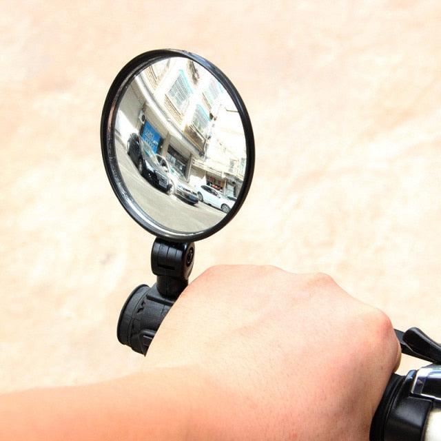 Bike Electric Scooter Rear View Mirror Bicycle Large View Convex Mirror Retro Reflector Modification  Rearview Mirror Scooter Adjustable Rear View Glass Bicycle Mirror Reflector Compatible For Bike