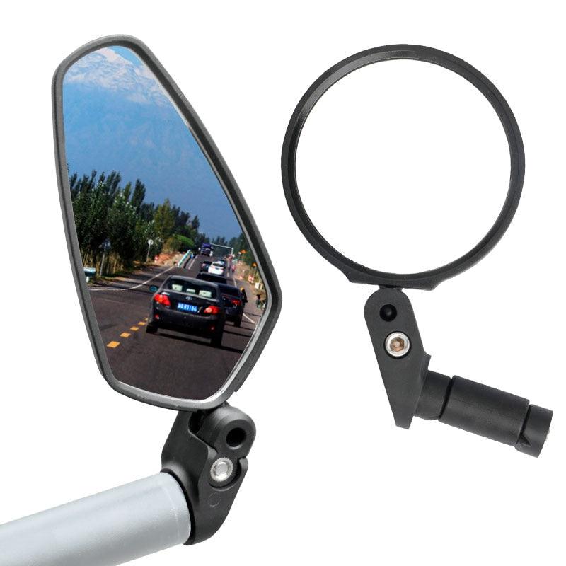 Universal Bicycle Mirror Bar End Mount Acrylic Road Bike Rear View Mirror Back Sight Reflector Angle Adjustable Bicycle Cycling Rearview Mirror Universal Adjustable Rotatable Safe Handlebar Bike Rear View Mirror