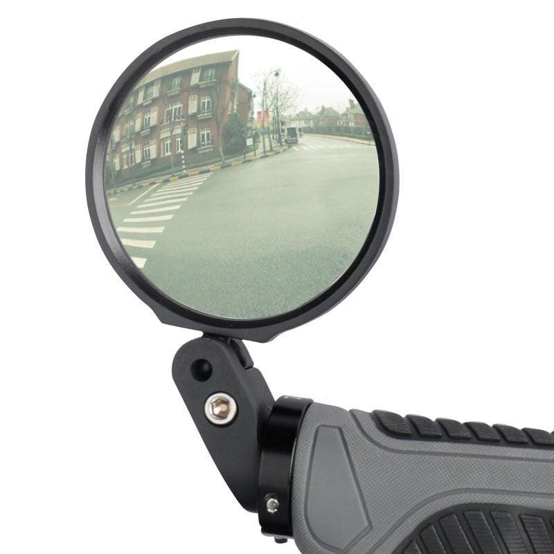 Universal Bicycle Mirror Bar End Mount Acrylic Road Bike Rear View Mirror Back Sight Reflector Angle Adjustable Bicycle Cycling Rearview Mirror Universal Adjustable Rotatable Safe Handlebar Bike Rear View Mirror