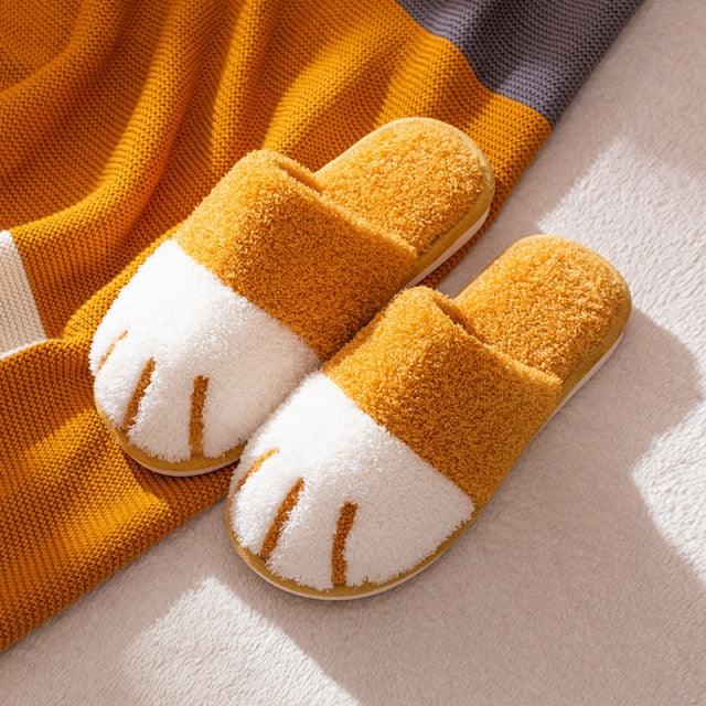 Women Winter Warm Slippers Indoor Bedroom House Flat Floor Plush Shoes Non Slip Fluffy Slippers Cute Cat Fur Slippers Slip on Memory Foam House Outdoor Indoor Warm Fuzzy Plush Fleece Lining Bedroom Comfy Home Living Room Shoes