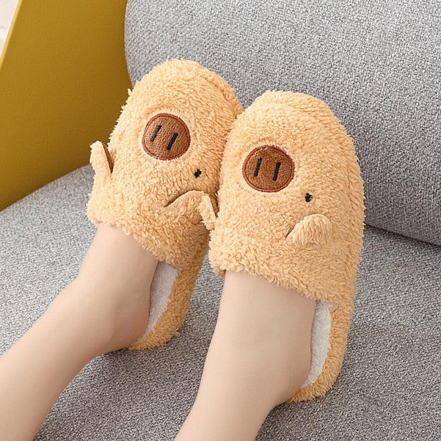 Women Winter Warm Slippers Indoor Bedroom House Flat Floor Plush Shoes Non Slip Fluffy Slippers Cute Cat Fur Slippers Slip on Memory Foam House Outdoor Indoor Warm Fuzzy Plush Fleece Lining Bedroom Comfy Home Living Room Shoes