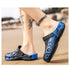 New Summer Shoes For Men Blue Clogs Painted Garden Shoes Breathable Beach Flat Sandals Garden Clogs Classic Mules Anti-Skid Rubber Sole Slip On Summer Clogs