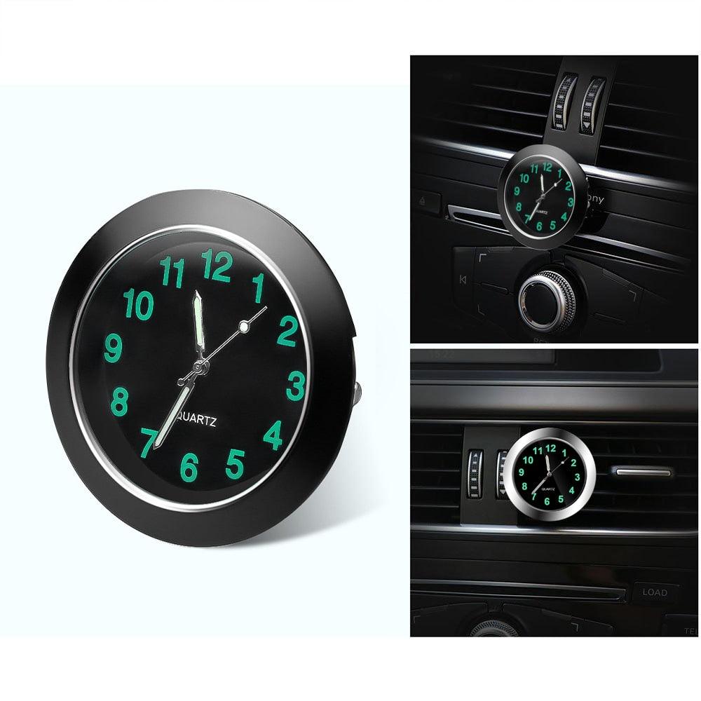 Car Clock Ornament Auto Watch Decoration Automobiles  Car Dashboard Clock Cars Air Vent Clip Quartz Clocks Mini Luminous Quartz Analog Watch Universal Pocket Stick-On Clock Perfect Interior Dashboard Time Display Digital Pointer Clock In Car Accessories