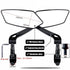 Smart Bicycle Stylish Handlebar Design Reflector Rear View Mirror Mountain Bike Electrical Bike Scooter HD Wide-Range Adjustable Angles Mirror Wide Range Back Reflector Vision Adjustable Left Right Mirrors For Road Electric Bike