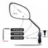 Smart Bicycle Stylish Handlebar Design Reflector Rear View Mirror Mountain Bike Electrical Bike Scooter HD Wide-Range Adjustable Angles Mirror Wide Range Back Reflector Vision Adjustable Left Right Mirrors For Road Electric Bike