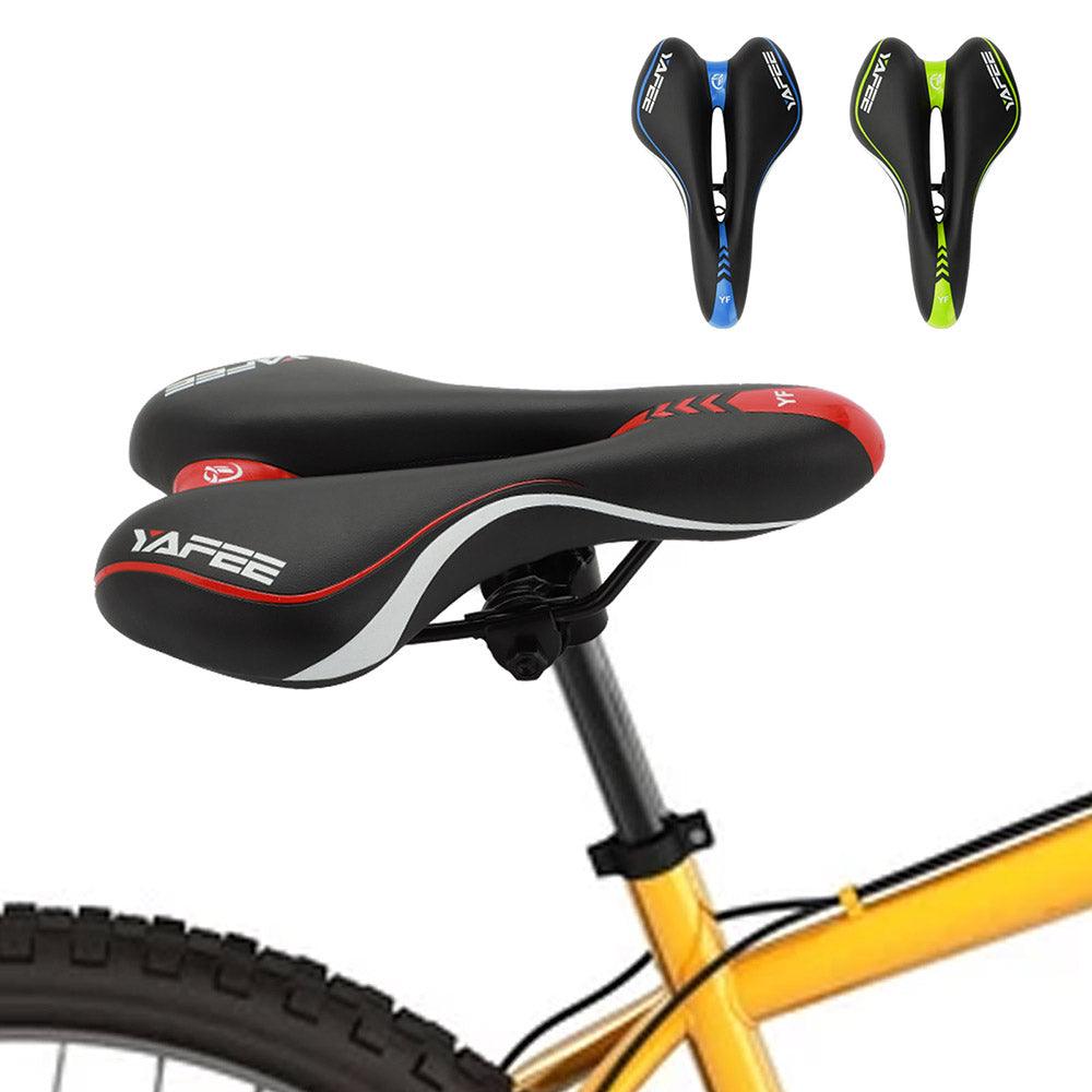 Sport Bicycle Saddle Soft Shock Absorbing Hollow Bike Cushion Road Cycling Sponge Comfortable Bicycle Seat Most Comfortable Bicycle Saddle Shock Absorber Waterproof Suitable For Fitness Outdoor Wide Soft Padded Bike Saddle