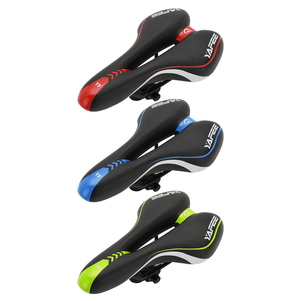 Sport Bicycle Saddle Soft Shock Absorbing Hollow Bike Cushion Road Cycling Sponge Comfortable Bicycle Seat Most Comfortable Bicycle Saddle Shock Absorber Waterproof Suitable For Fitness Outdoor Wide Soft Padded Bike Saddle