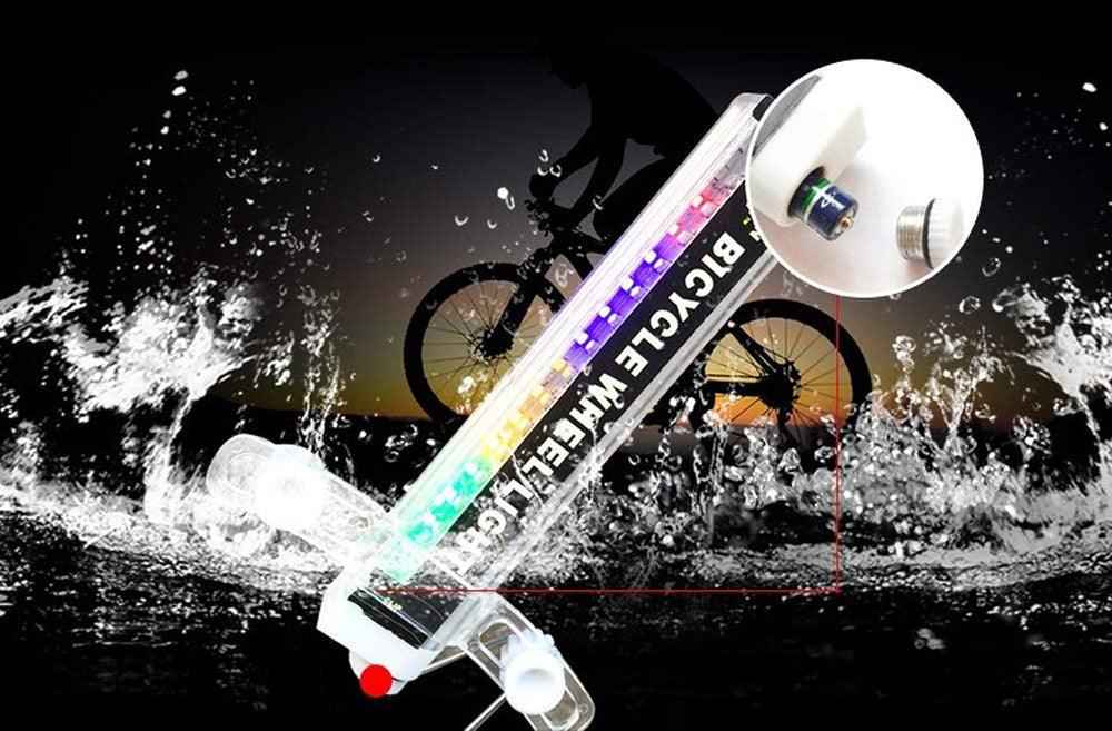 32 Pattern Bike Light Bicycle Wheel Light Double Display Flash 32 RGB LED Light Bicycle Spoke Lamp Night Riding Spoke Light For Men Present Super Bright Auto Off LED Cycling Bicycle Light