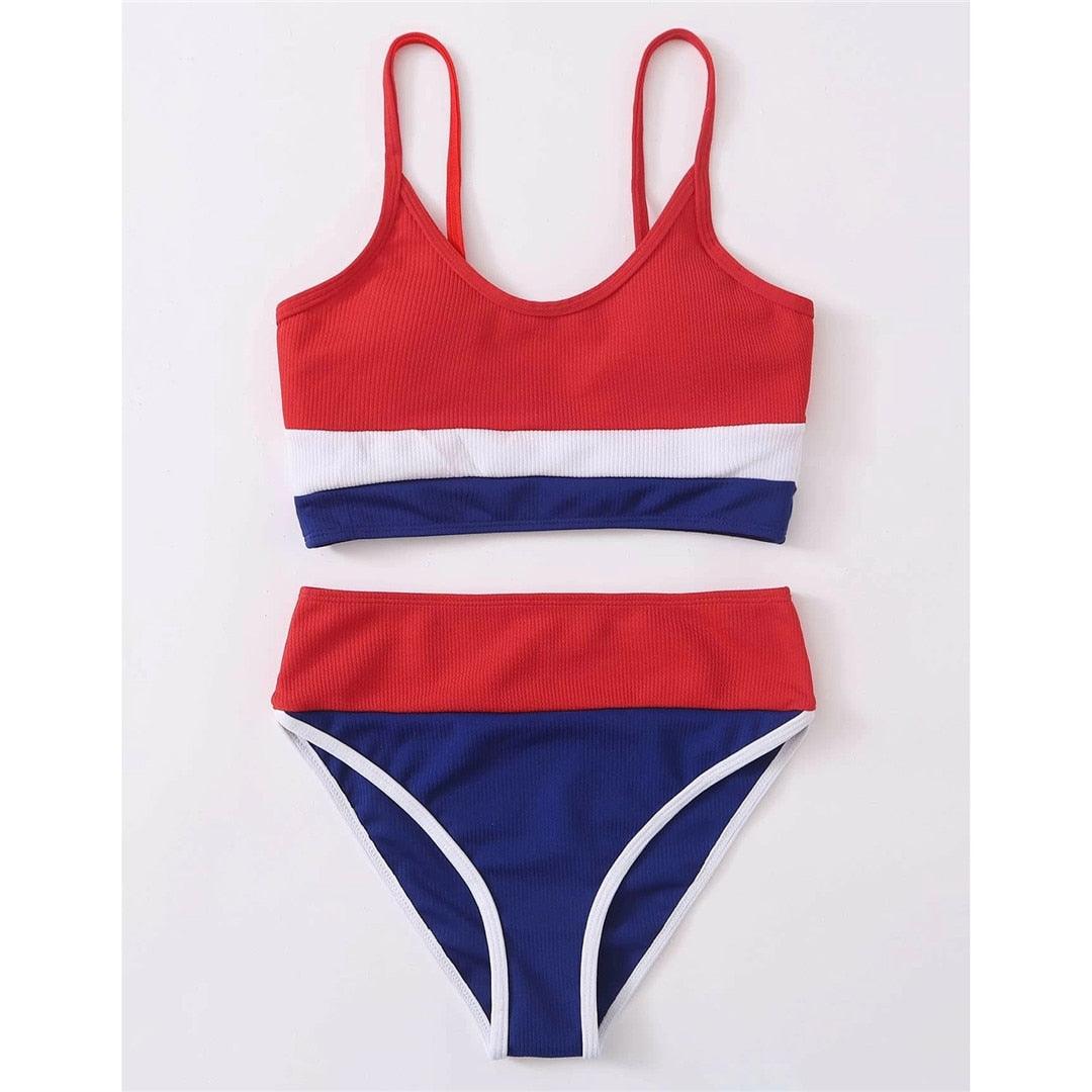 Female Swimsuit High Waist Bikini Women High Waist Bikini Set Two Piece Swimsuits Bikini Top With Bottoms Bathing Suits For Teens Girls Women Swimwear Two-pieces Bikini Set Sport Bathing Suit Swim Lady