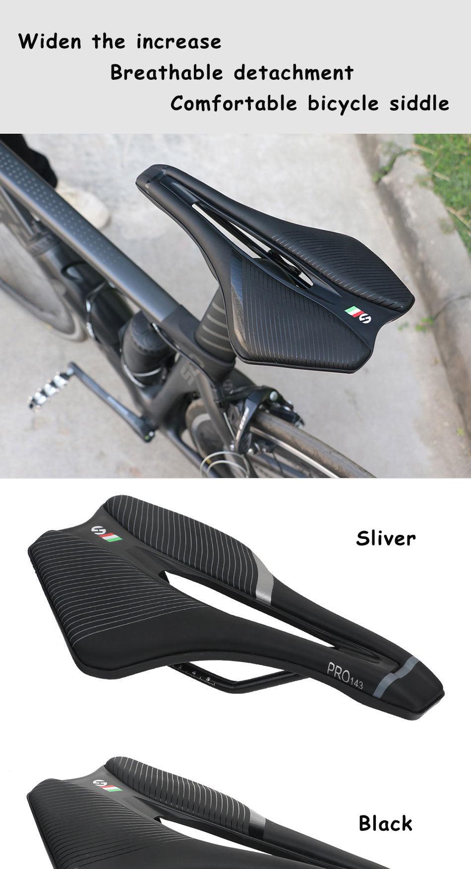 Bicycle Saddle Soft Thick Mountain Road Bike Wide Seat Cushion Bike Carbon Saddle Seat Ergonomics Design Fit Comfort Bike Saddle With Foam Breathable Soft Bicycle Cushion For Women Men