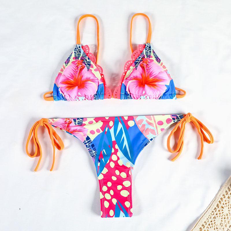 Fashion Women Swimsuit Swimwear Women Two Piece Swimsuit Swimwear Halter String Triangle Bikini Sets Women Two Piece Bathing Suit Bikinis Beachwear Beach Swimwear