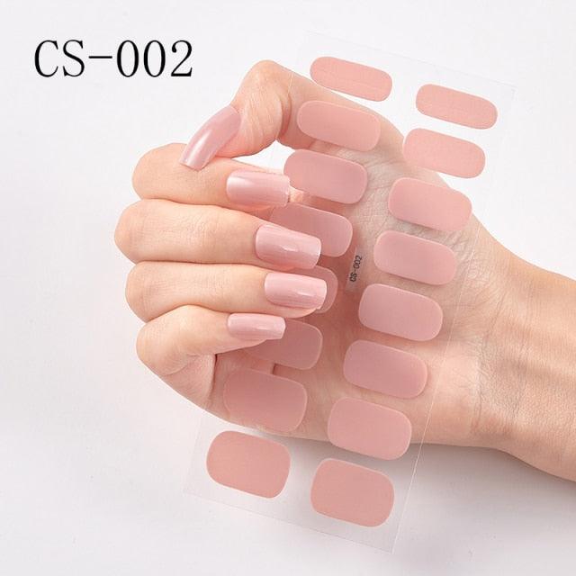 Nail Art Full Cover Self Adhesive Stickers Polish Foils Tips Wraps Solid color Shiny Nail Decals Manicure 3D Nail Art Stickers Decal Slider Template Diy Nail Tool Decorations Nail Art Design Self Adhesive Luxury Designer Nail Sticker