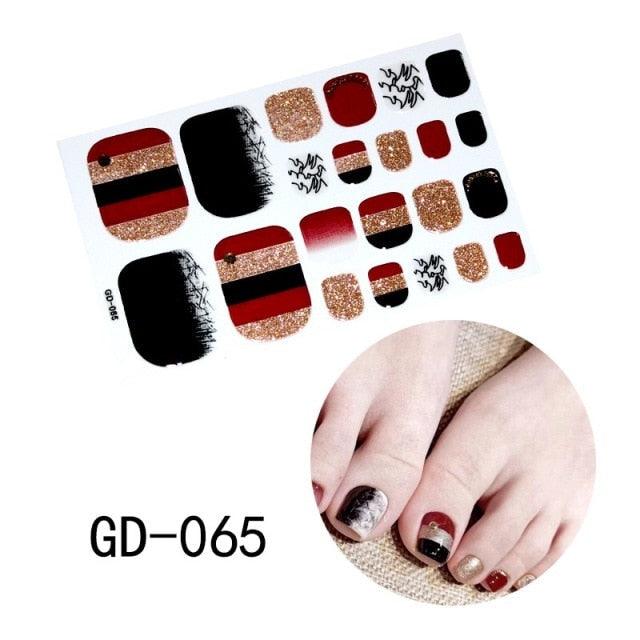 Nail Art Full Cover Self Adhesive Stickers Polish Foils Tips Wraps Solid color Shiny Nail Decals Manicure 3D Nail Art Stickers Decal Slider Template Diy Nail Tool Decorations Nail Art Design Self Adhesive Luxury Designer Nail Sticker