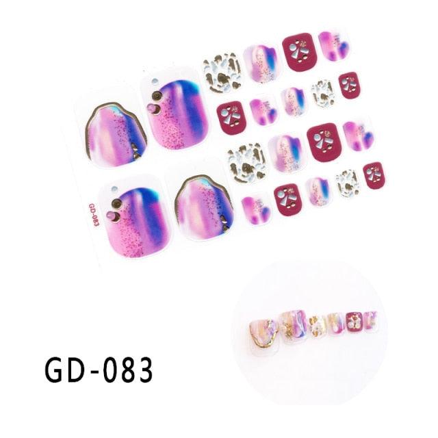 Nail Art Full Cover Self Adhesive Stickers Polish Foils Tips Wraps Solid color Shiny Nail Decals Manicure 3D Nail Art Stickers Decal Slider Template Diy Nail Tool Decorations Nail Art Design Self Adhesive Luxury Designer Nail Sticker