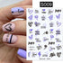 3D Nail Stickers Decals Ink Watermark Spring Summer Black Lines Flower Leaf Tree For Manicures Nail Art Decoration Nail Art Stickers Decor Tip Transfer Nail Decals Sticker For Pretty Girl Self-Adhesive Nail Decals Designer Nail Stickers for Acrylic