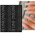 3D Nail Stickers Decals Ink Watermark Spring Summer Black Lines Flower Leaf Tree For Manicures Nail Art Decoration Nail Art Stickers Decor Tip Transfer Nail Decals Sticker For Pretty Girl Self-Adhesive Nail Decals Designer Nail Stickers for Acrylic