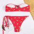 Bikinis Micro Adjustable Swimwear Women Summer Bikini Set Modern Colorful Print Beach Wear Women's Comfortable Swimsuit Knotted String Triangle Bikini Tie Side High Cut Bikini Set