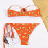 Bikinis Micro Adjustable Swimwear Women Summer Bikini Set Modern Colorful Print Beach Wear Women's Comfortable Swimsuit Knotted String Triangle Bikini Tie Side High Cut Bikini Set