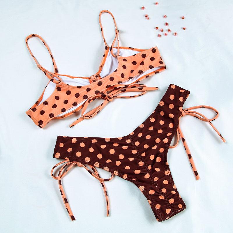 Bikinis Micro Adjustable Swimwear Women Summer Bikini Set Modern Colorful Print Beach Wear Women's Comfortable Swimsuit Knotted String Triangle Bikini Tie Side High Cut Bikini Set