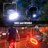 2PCS LED Bike Light Bicycle Front Rear lights USB Charge Headlight Cycling Taillight Bicycle Super Bright Front And Back Bicycle Lights USB Rechargeable Durable Waterproof Mountain Helmet Road Night Riding For Bike