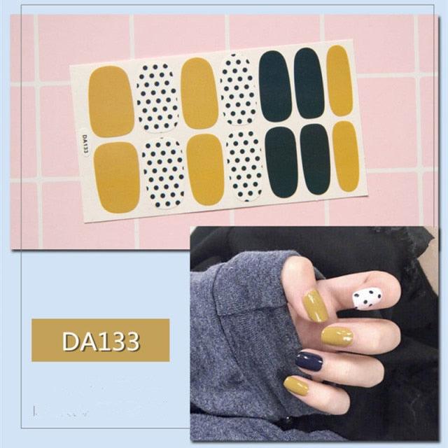 Nail Wraps Polish Decals Strips Golden Glitter 3D Adhesive Full Nail Art Stickers Manicure Kits Women Nail Decorations Accessories Metal Curve Stripe Lines Design Letter Nail Sticker Adhesive Decoration Template Nail Tool Decorations